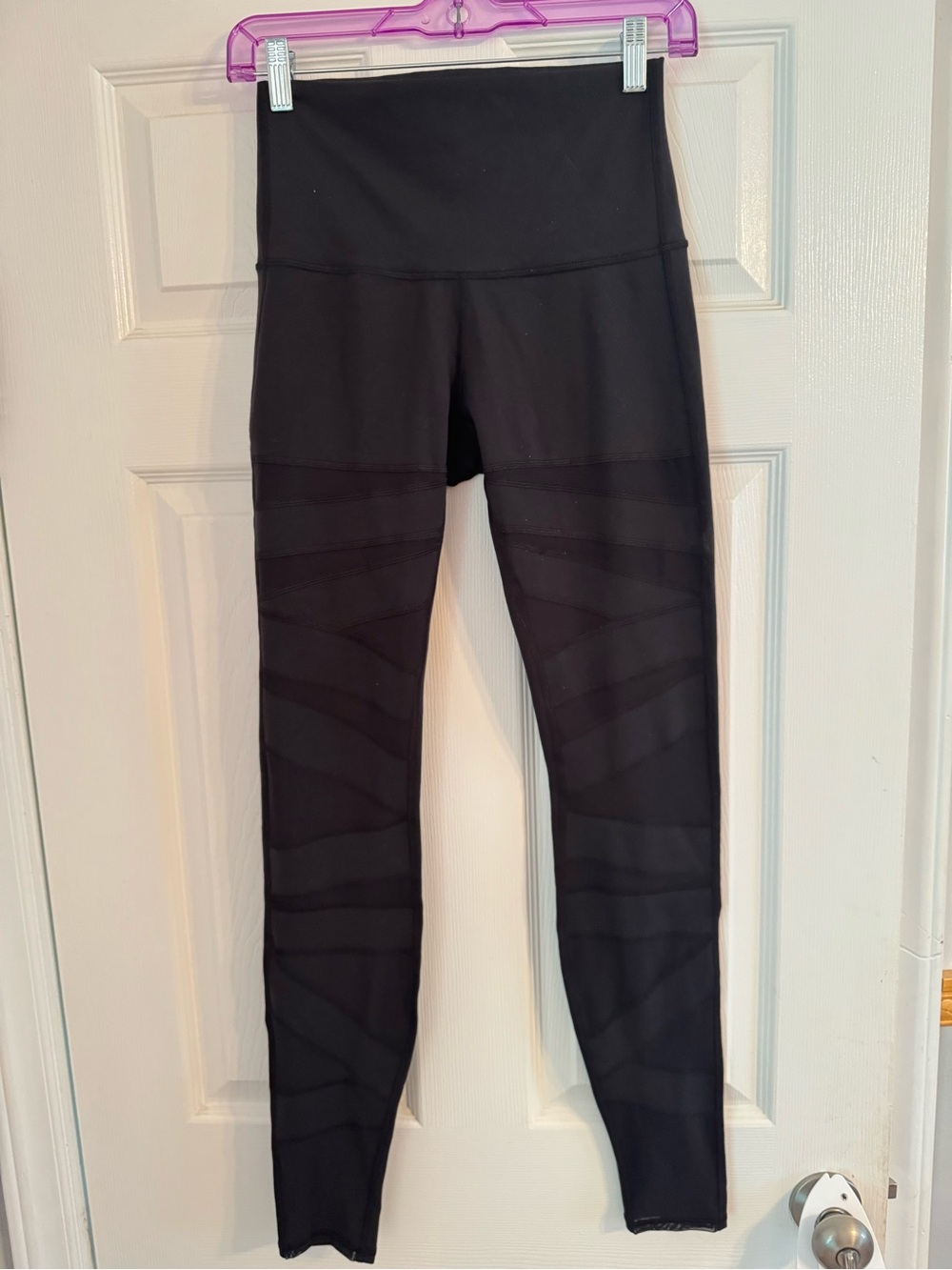 lululemon athletica Black High-Rise Mesh-Panel Leggings